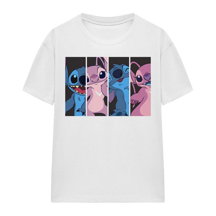 T-ShirtMotif Stitch Et Angel Motiftyle Personnages Dans Rectangles