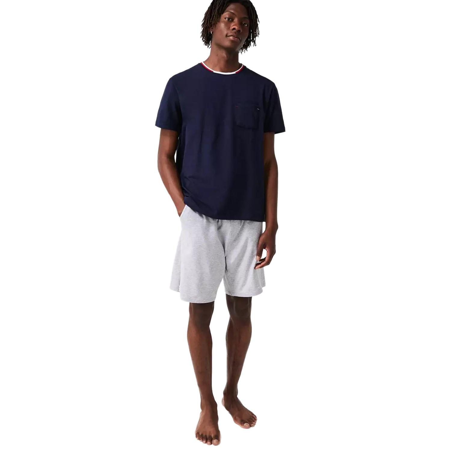 LACOSTE Rundhals Kurzarm Pyjama Oberteil  