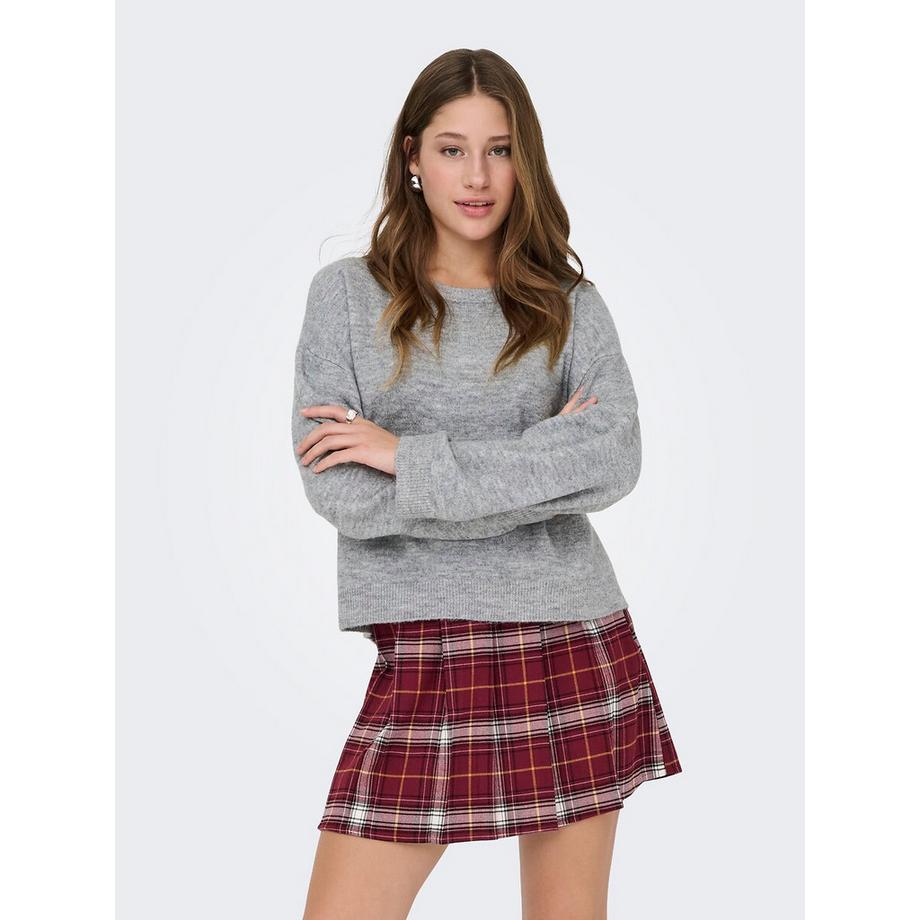 Pull col rond manches longues