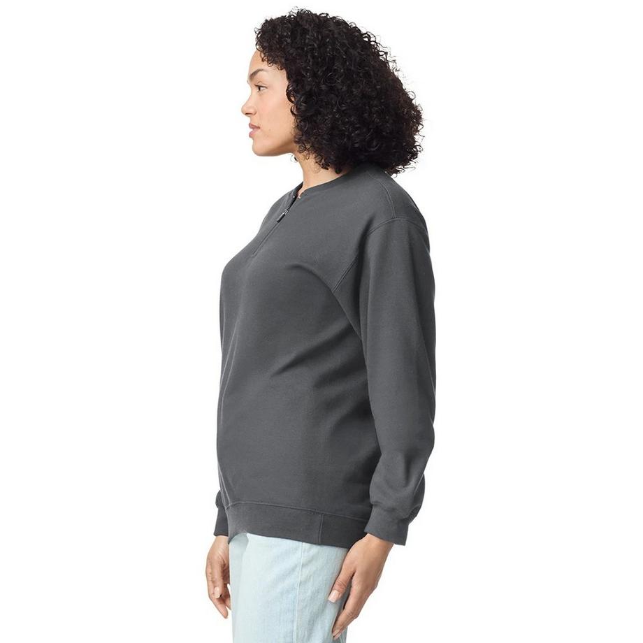 Gildan Softstyle mittelschweres Sweatshirt mit kurzem Reissverschluss  