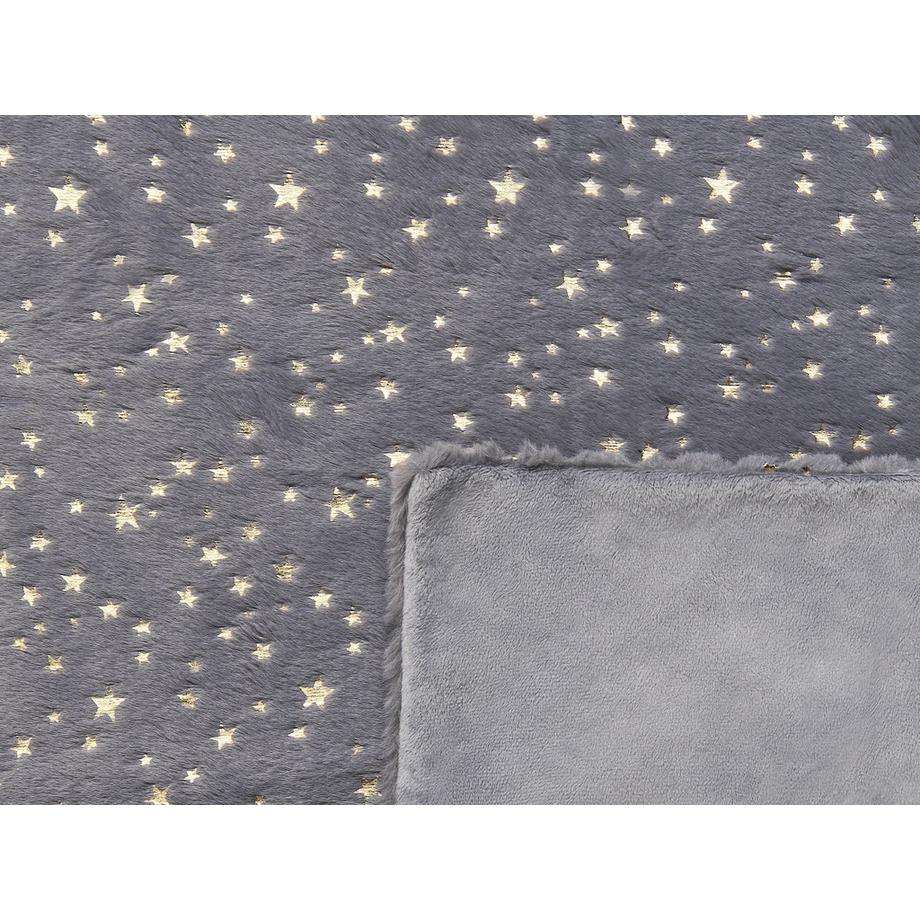 Beliani ALAZEYA Coperta Morbida Moderna in Poliestere  