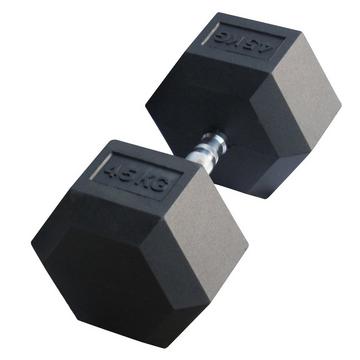 Sechseckige Hantel "Hex Dumbbell" aus Gummi GladiatorFit