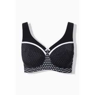 Ulla Popken  Reggiseno sostenitivo senza ferretto con design a pois e coppa C-F 