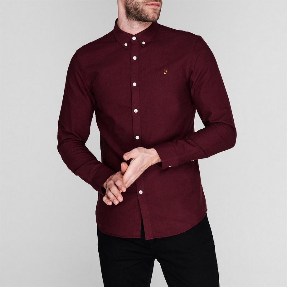 FARAH  Chemise À Boutons Manches Longues Motiftyle Rétro 