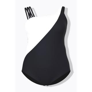 Ulla Popken  Maillot de bain esprit « colour block », bretelle triple et bonnets souples, matières recyclées 