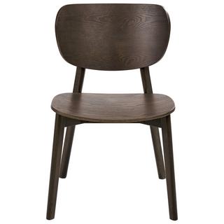 Beliani Esszimmerstuhl 2er Set aus Gummibaumholz Skandinavisch OVERLY  