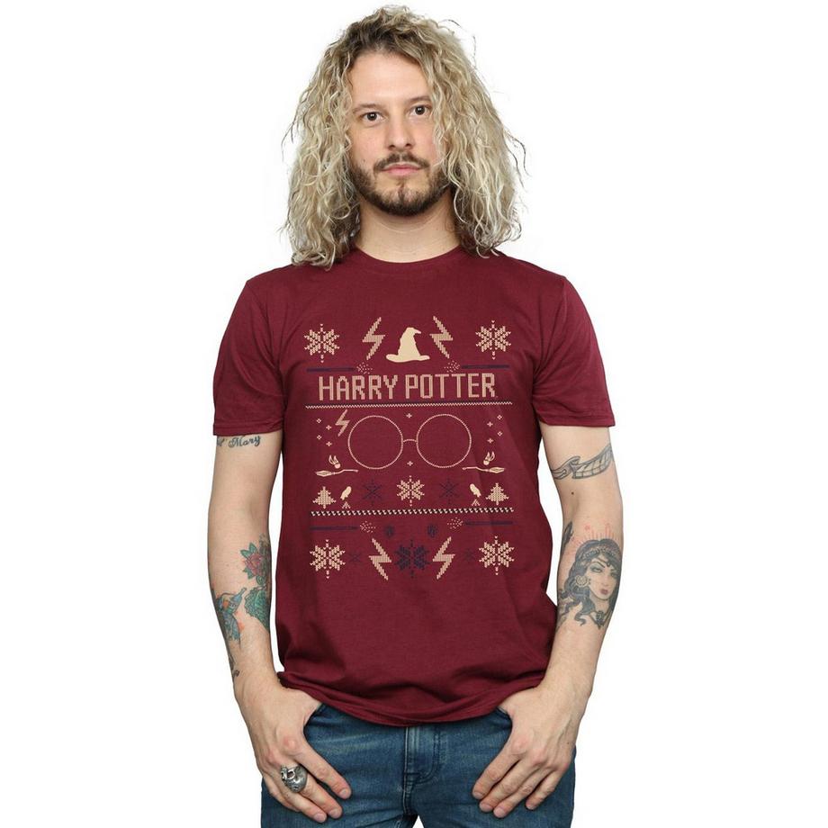Harry Potter Weihnachtspullover Stil T-Shirt  