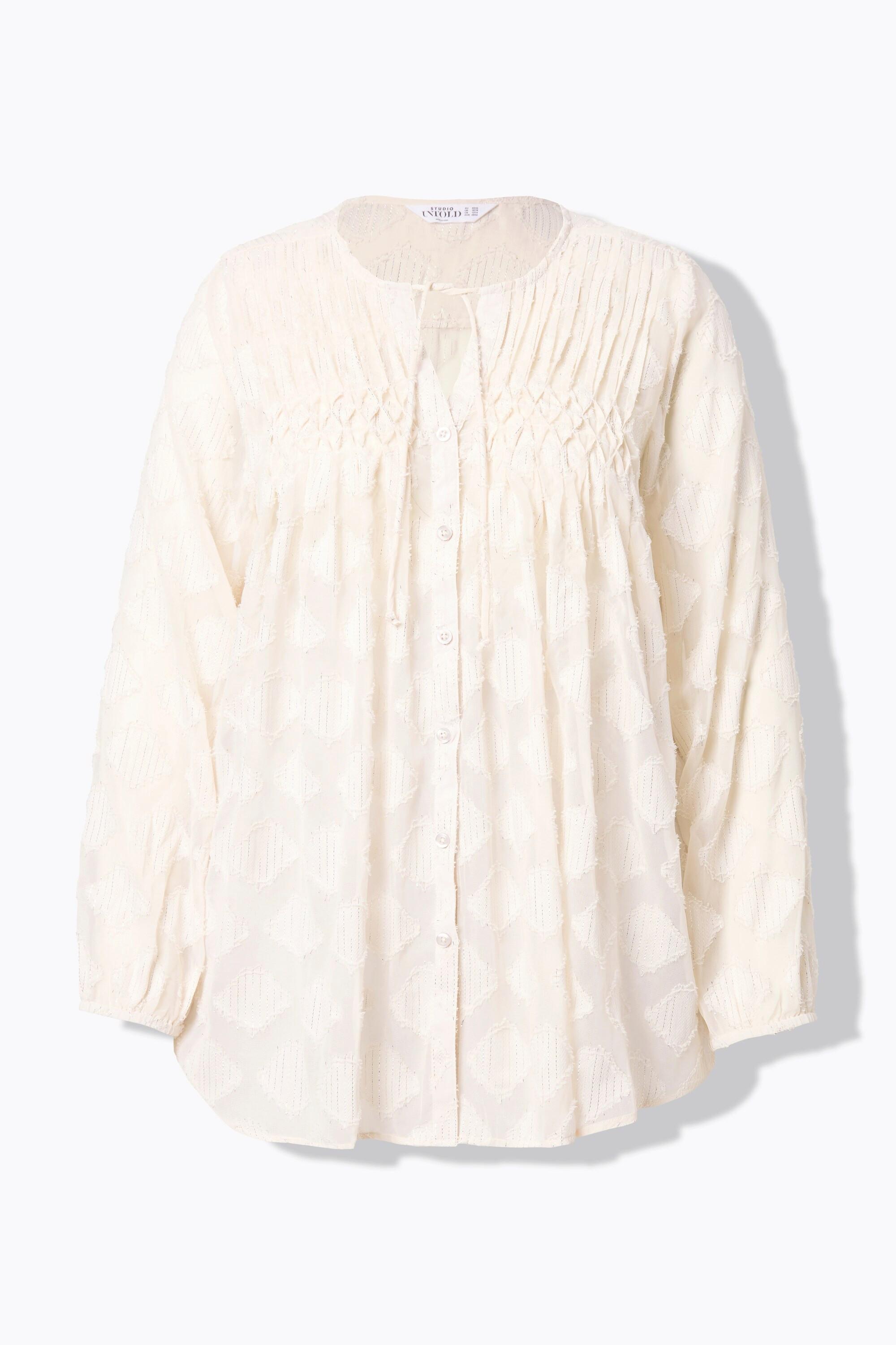 Studio Untold Bluse Loose Shape Glittermuster Zierbiesen  