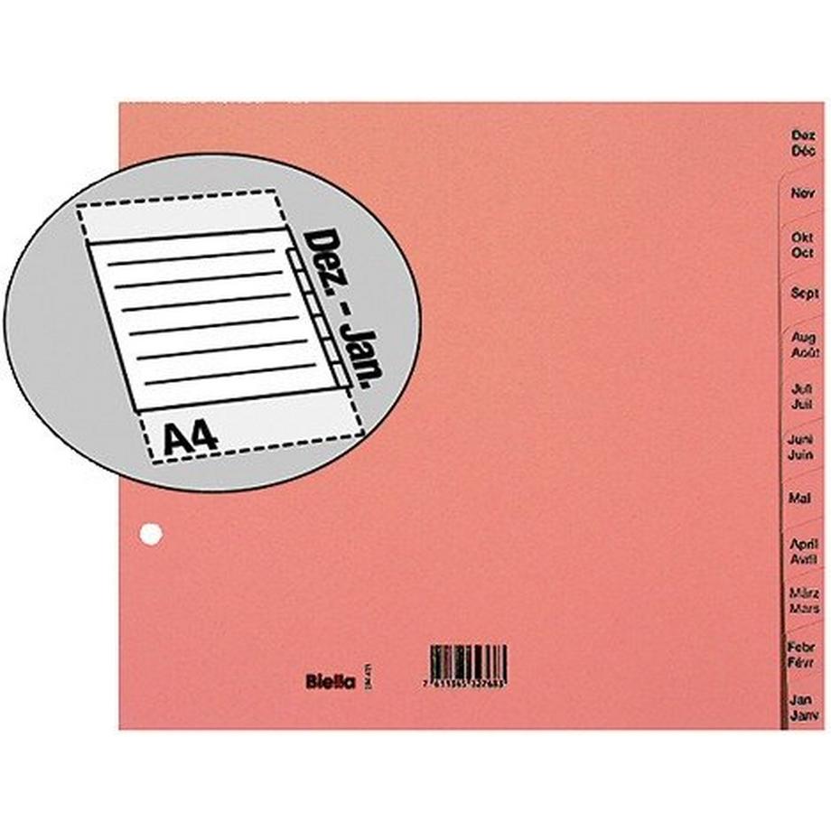 Biella BIELLA Register Karton braun A4 19441300 Dez.-Jan.  