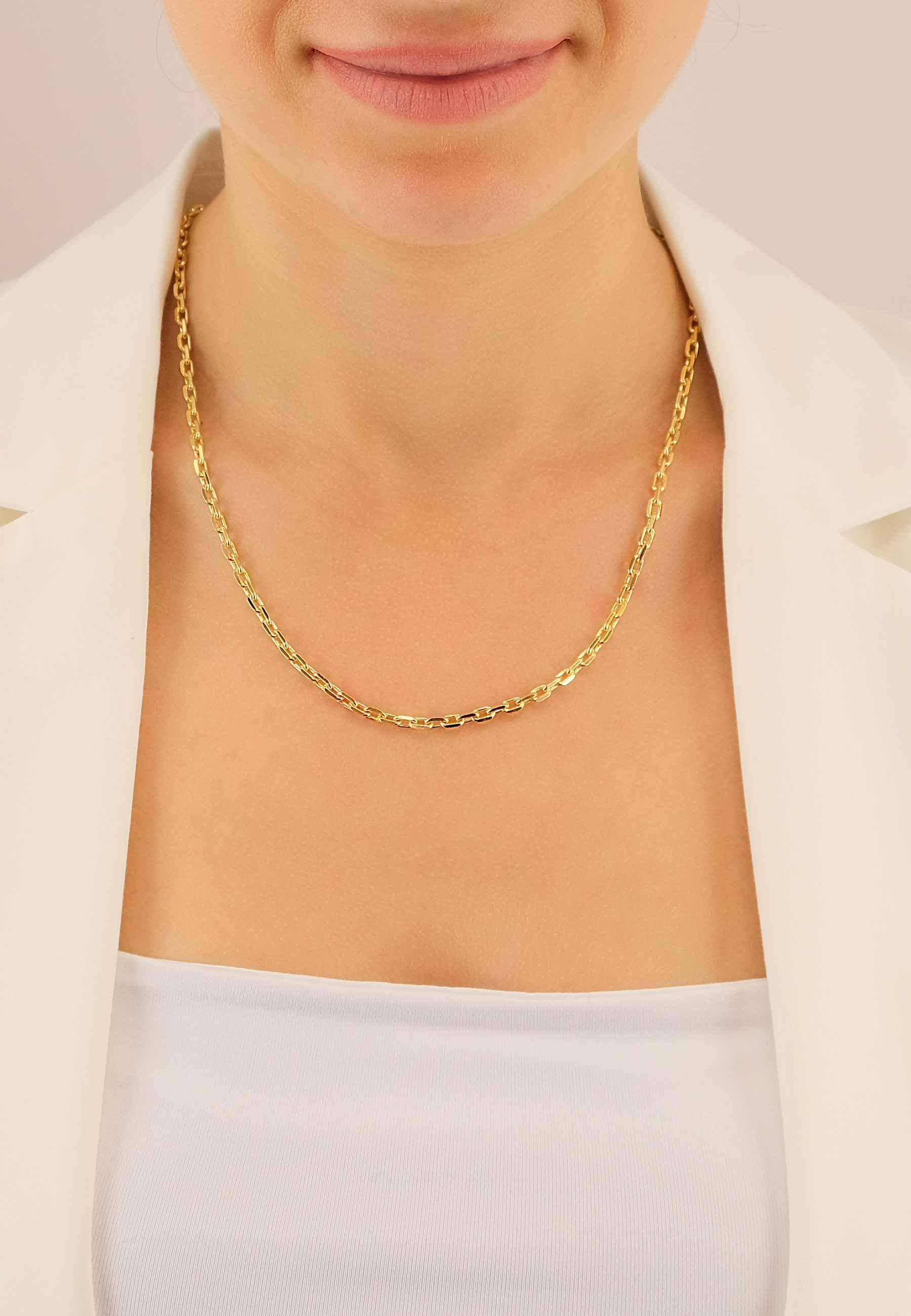 MUAU Schmuck  Collier Anker Gelbgold 750, 3.5mm, 60cm 