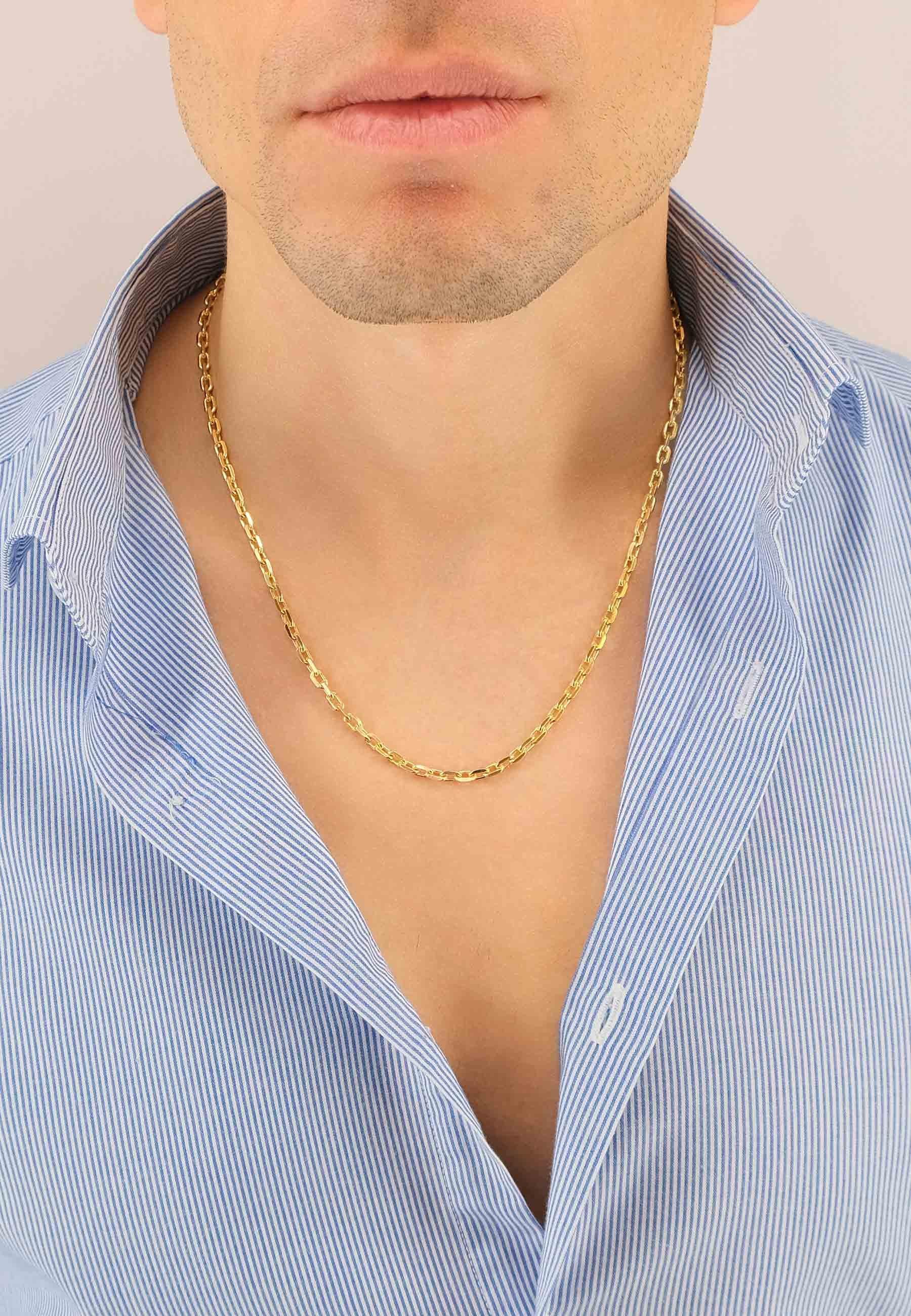 MUAU Schmuck  Collier Anker Gelbgold 750, 3.5mm, 60cm 