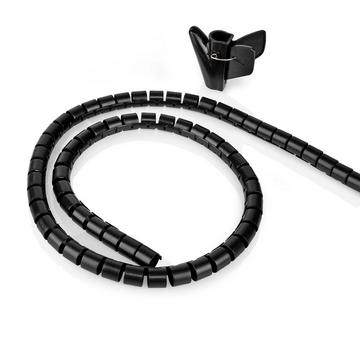 Gestion des câbles | Manchon spiralé | 1 pc. | PE | Noir | Epaisseur maximale du câble : 16 mm