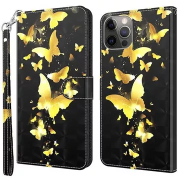 iPhone 14 Pro - Custodia Glitter Effect farfalle