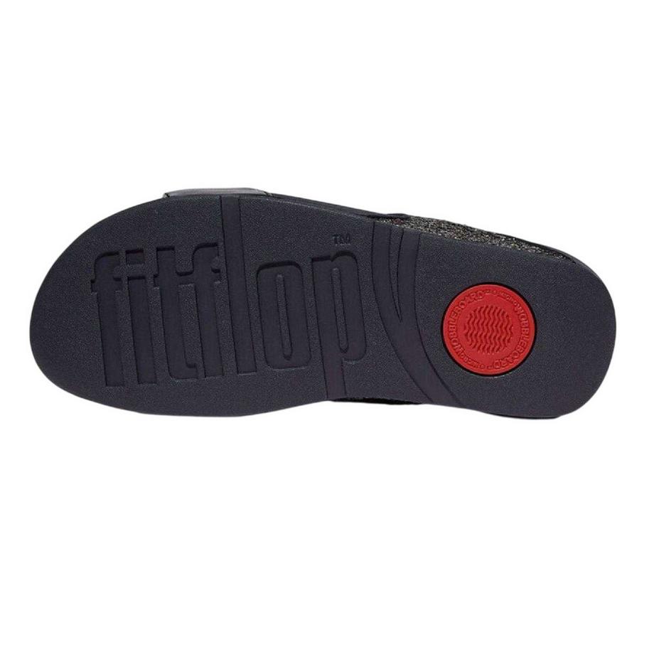 Fitflop Lulu Glitzer Keilabsatz Sandale  