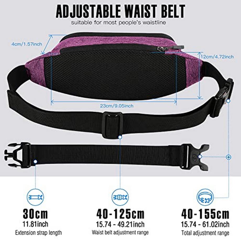 Only-bags.store Wasserabweisende Gürteltasche mit Kopfhöreranschluss  