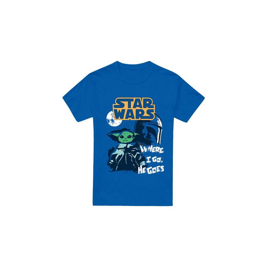 STAR WARS Star Wars The Mandalorian Grogu Where I Go He Goes T-Shirt  