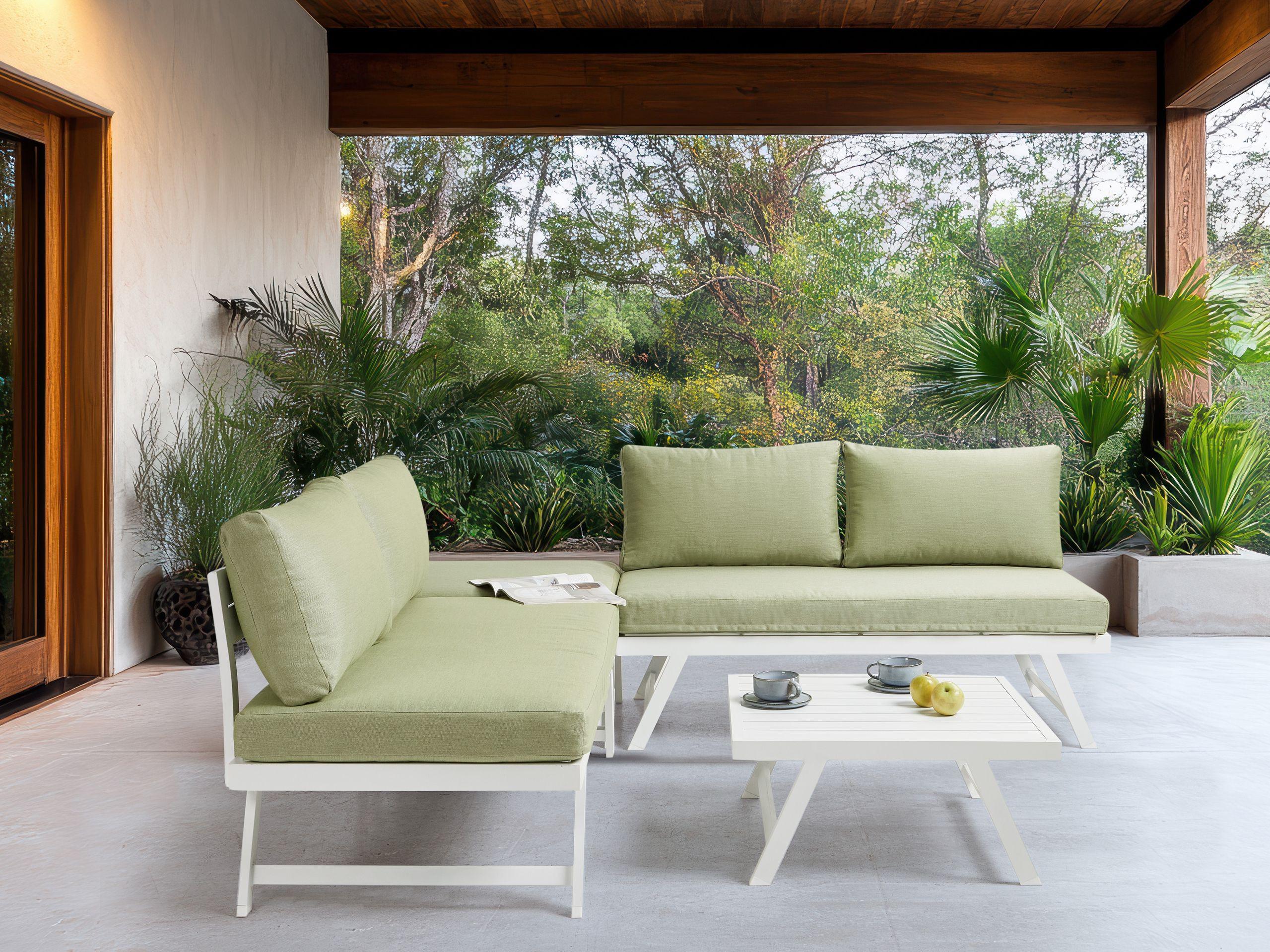 Beliani Set lounge pour jardin en Aluminium Moderne COCCORINO  