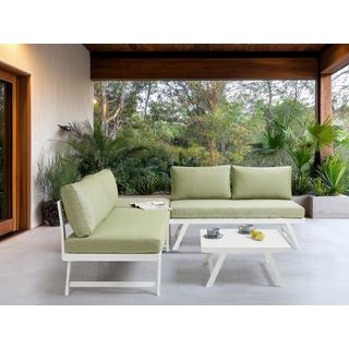 Beliani Set lounge pour jardin en Aluminium Moderne COCCORINO  