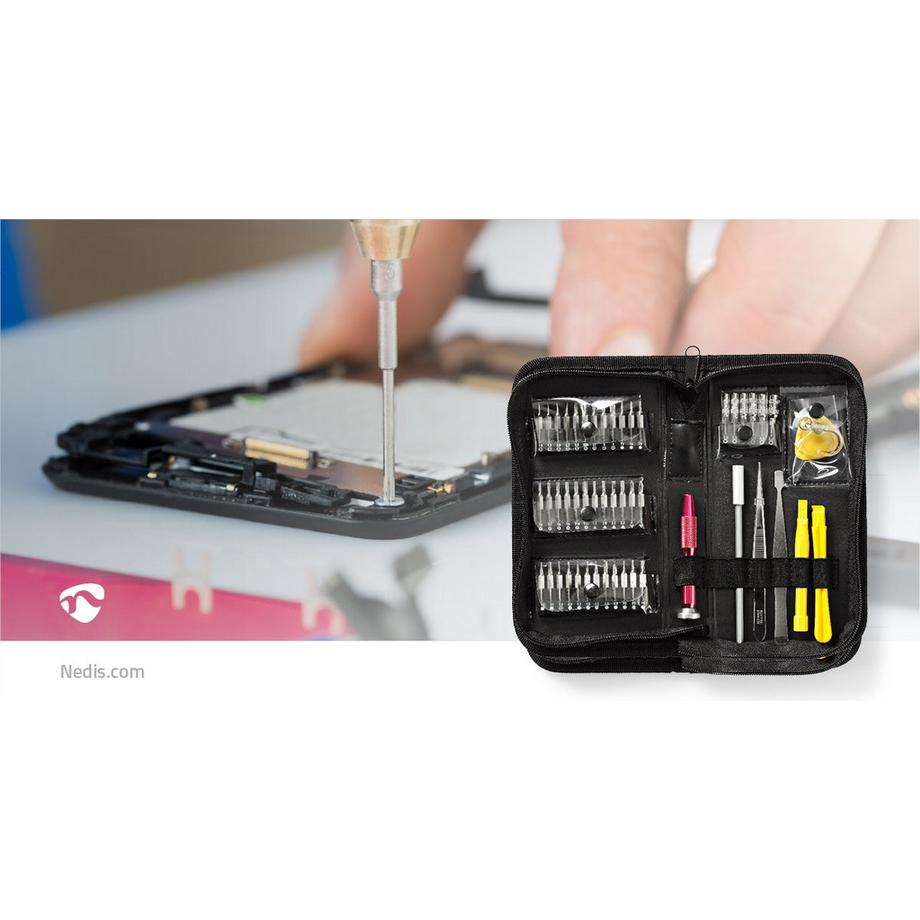 Nedis  Kit de réparation pour téléphone/tablette | 51-en-1 | Läsplatta / PC / Smartphone 