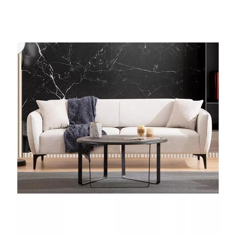 Vente-unique Sofa 3Sitzer Stoff Cremefarben ZADAR online kaufen MANOR HR10037