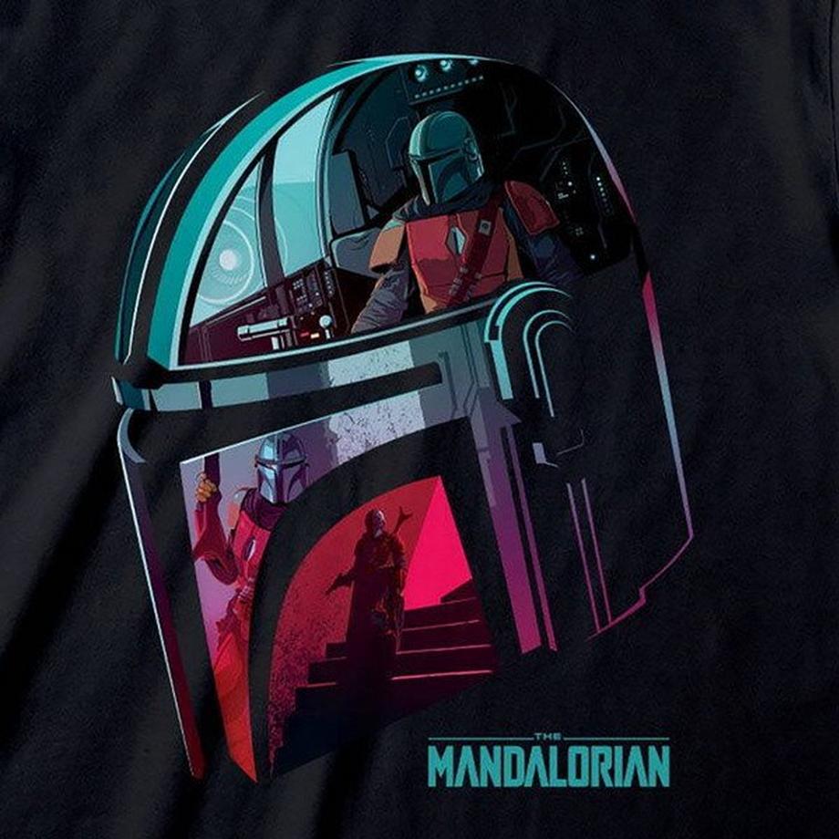 STAR WARS The Mandalorian Helm Grafikdruck T-Shirt  