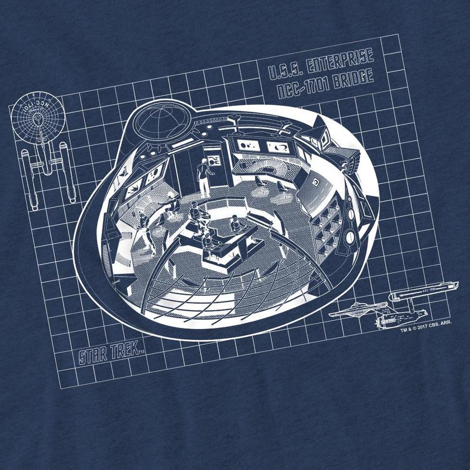 Star Trek Bridge Stampa Grafica Regular Fit T-Shirt  