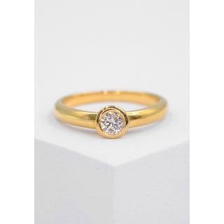 MUAU Schmuck  Bague Solitaire Diamant 0.30ct. or jaune 750 