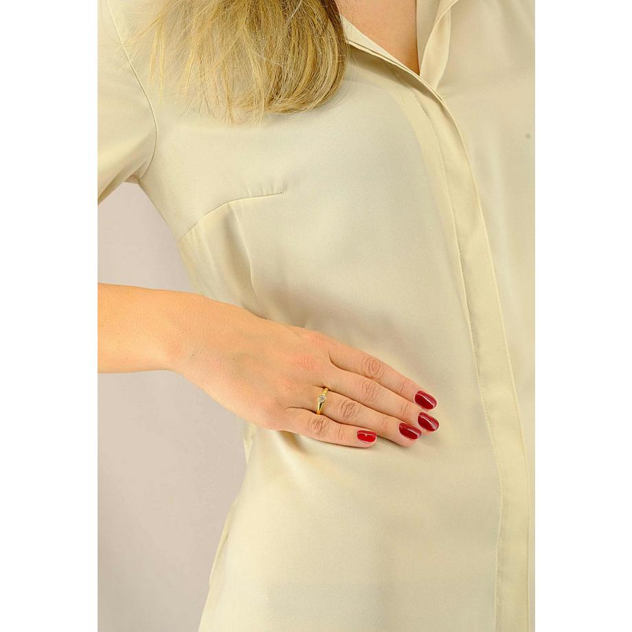 MUAU Schmuck  Solitaire Ring Diamant 0.30ct. Gelbgold 750 