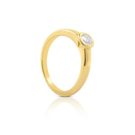 MUAU Schmuck  Bague Solitaire Diamant 0.30ct. or jaune 750 