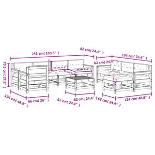 VidaXL Garten lounge set holz  