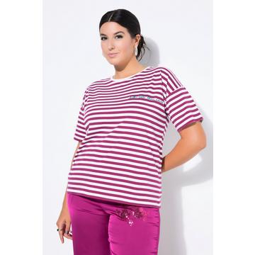 T-shirt dal taglio oversize con righe e ricamo