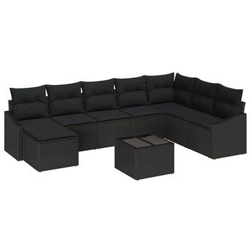 Gartensofa-set poly-rattan