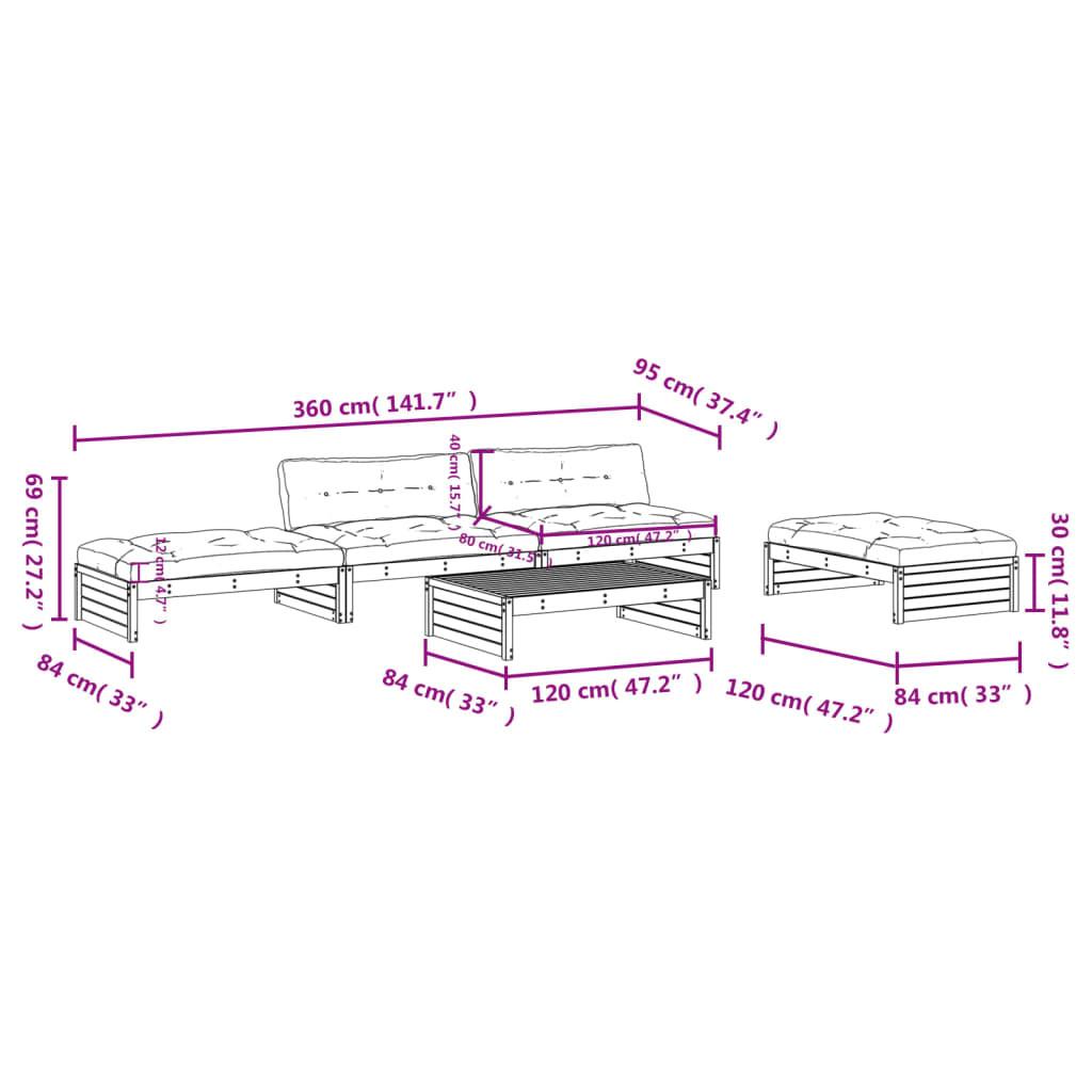 VidaXL Garten lounge set holz  