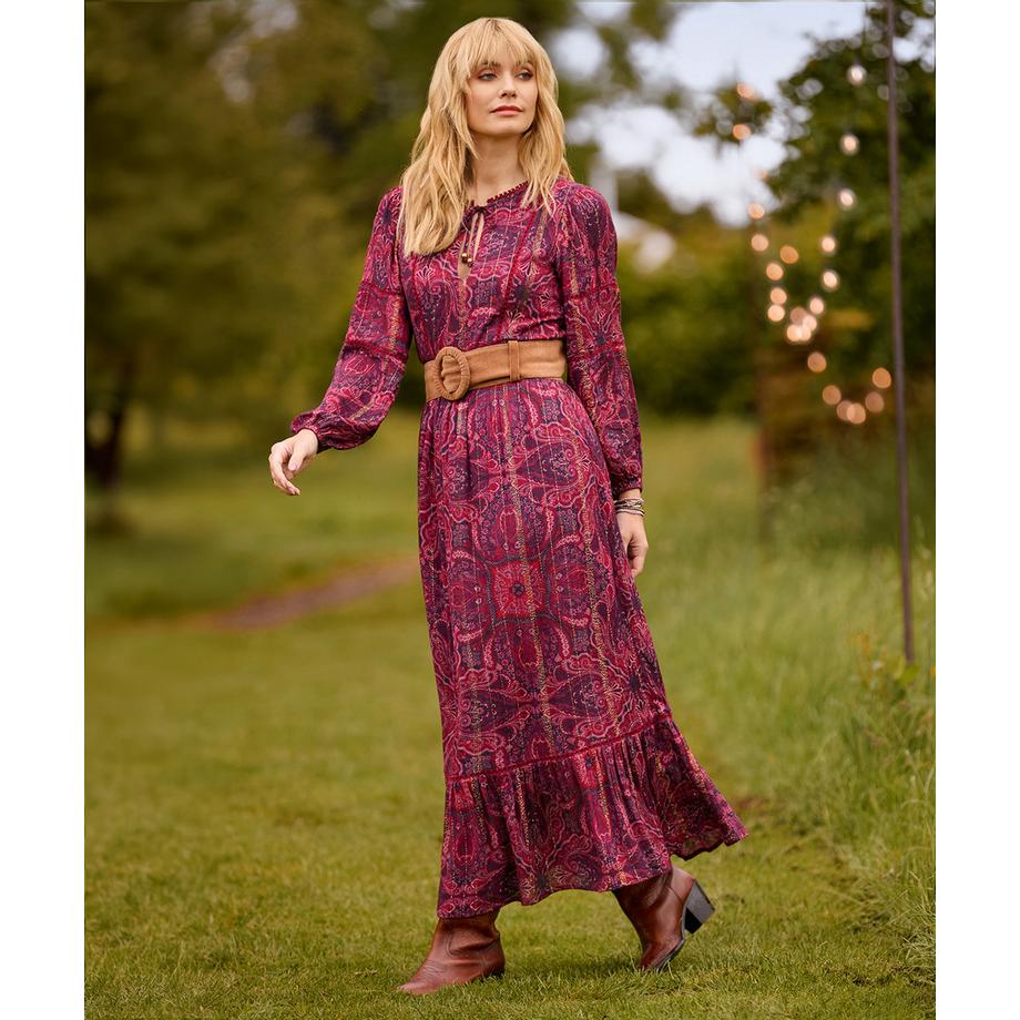 Joe Browns  Magnifique Robe Longue Bobo à Manches Longues 