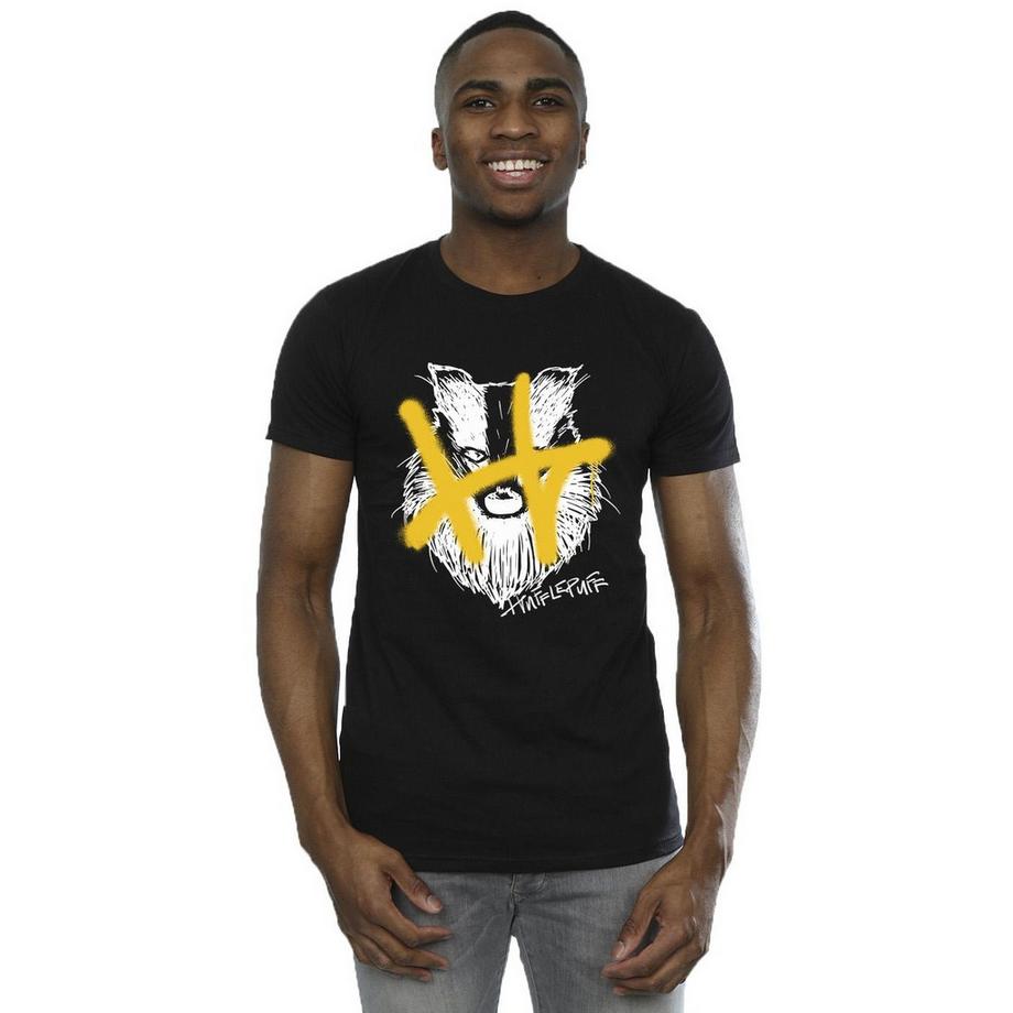 Harry Potter Hufflepuff Grafik Print T-Shirt  