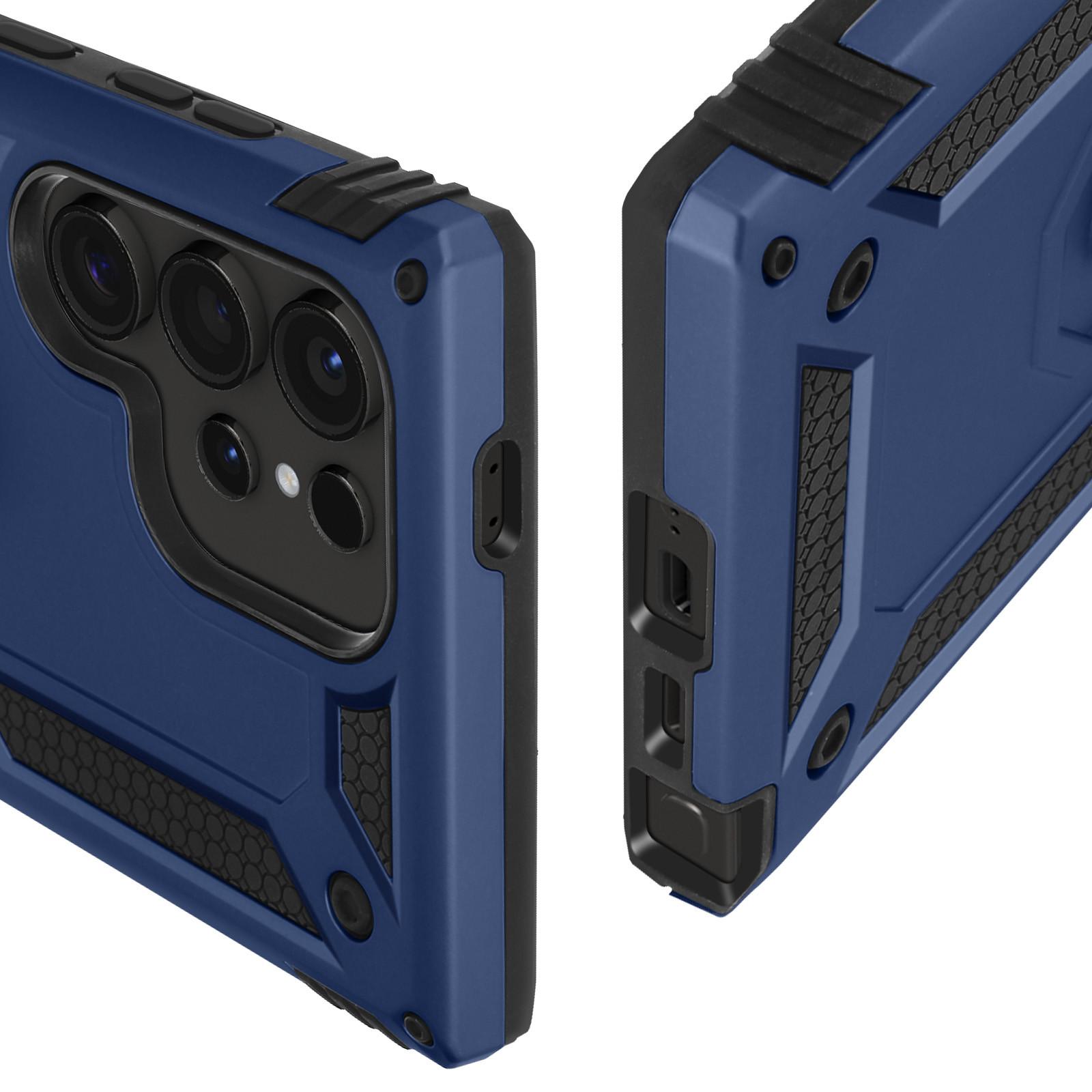 Avizar  Coque Bague Samsung S24 Ultra Bleu Nuit 