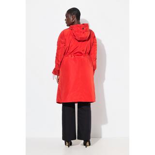 Ulla Popken Cappotto Idrorepellente Linea ad A Collo con Cappuccio  