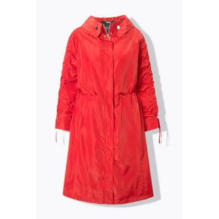 Ulla Popken Cappotto Idrorepellente Linea ad A Collo con Cappuccio  