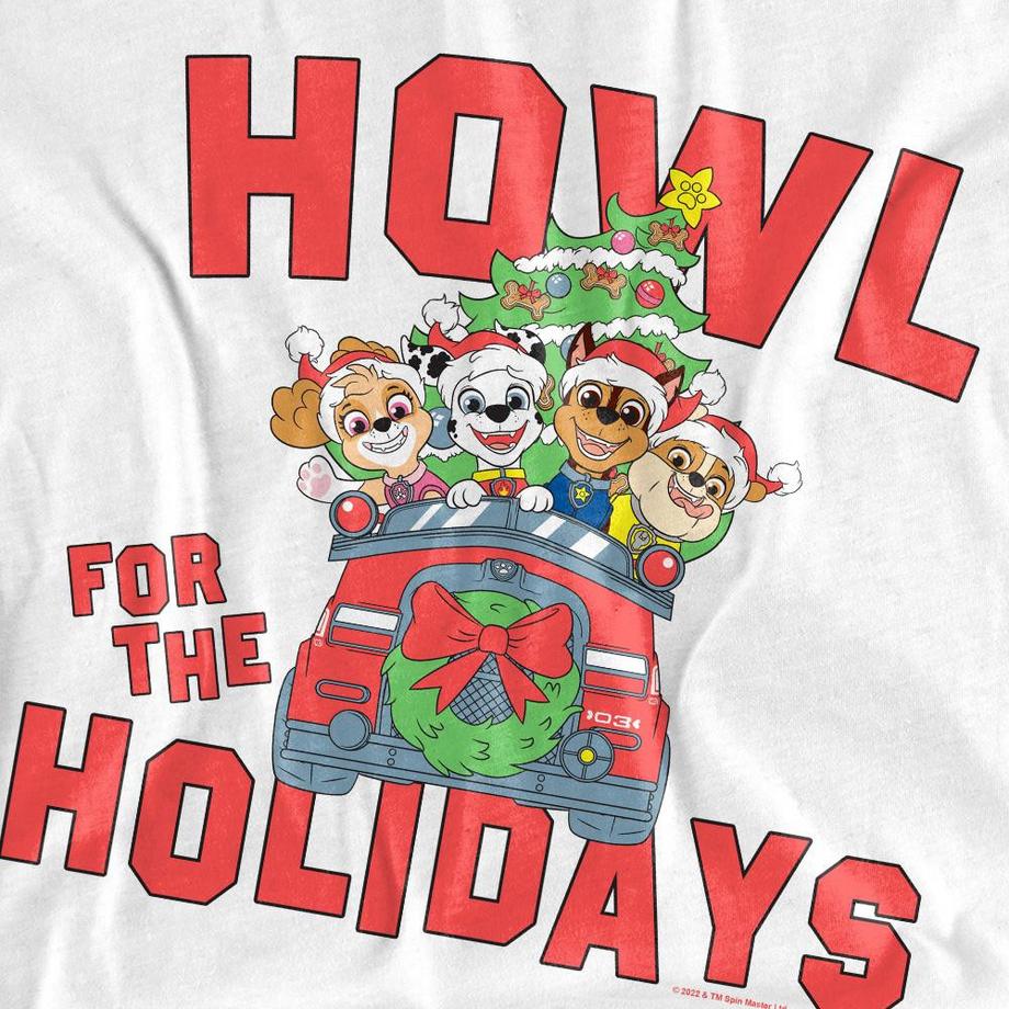 PAW PATROL Howl For The Christmas Holidays T-Shirt  