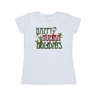 Rick And Morty Happy Human Holidays T-Shirt  