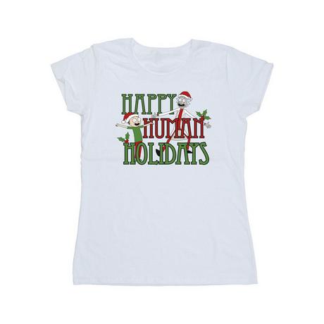 Rick And Morty Happy Human Holidays T-Shirt  