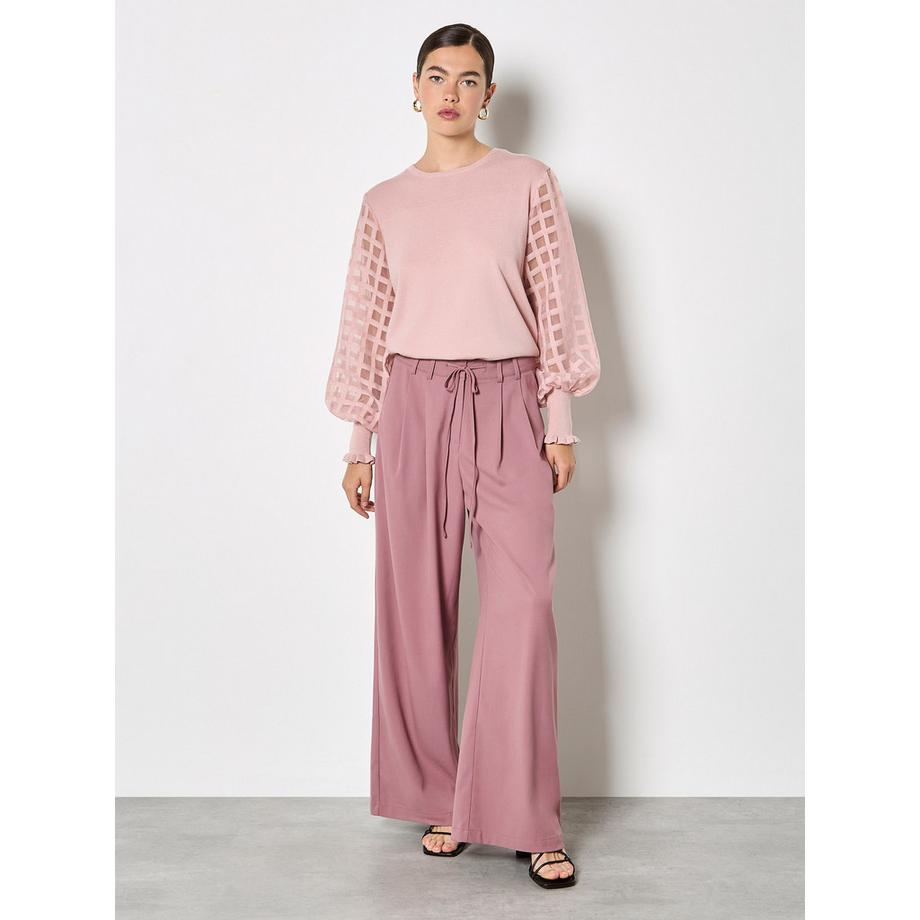 APRICOT Pullover Maniche Organza Quadri  