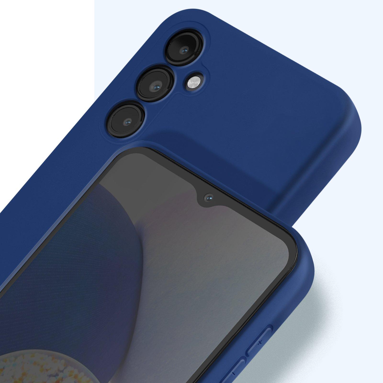 Avizar  Cover Roar per Samsung A14 4G e 5G blu 