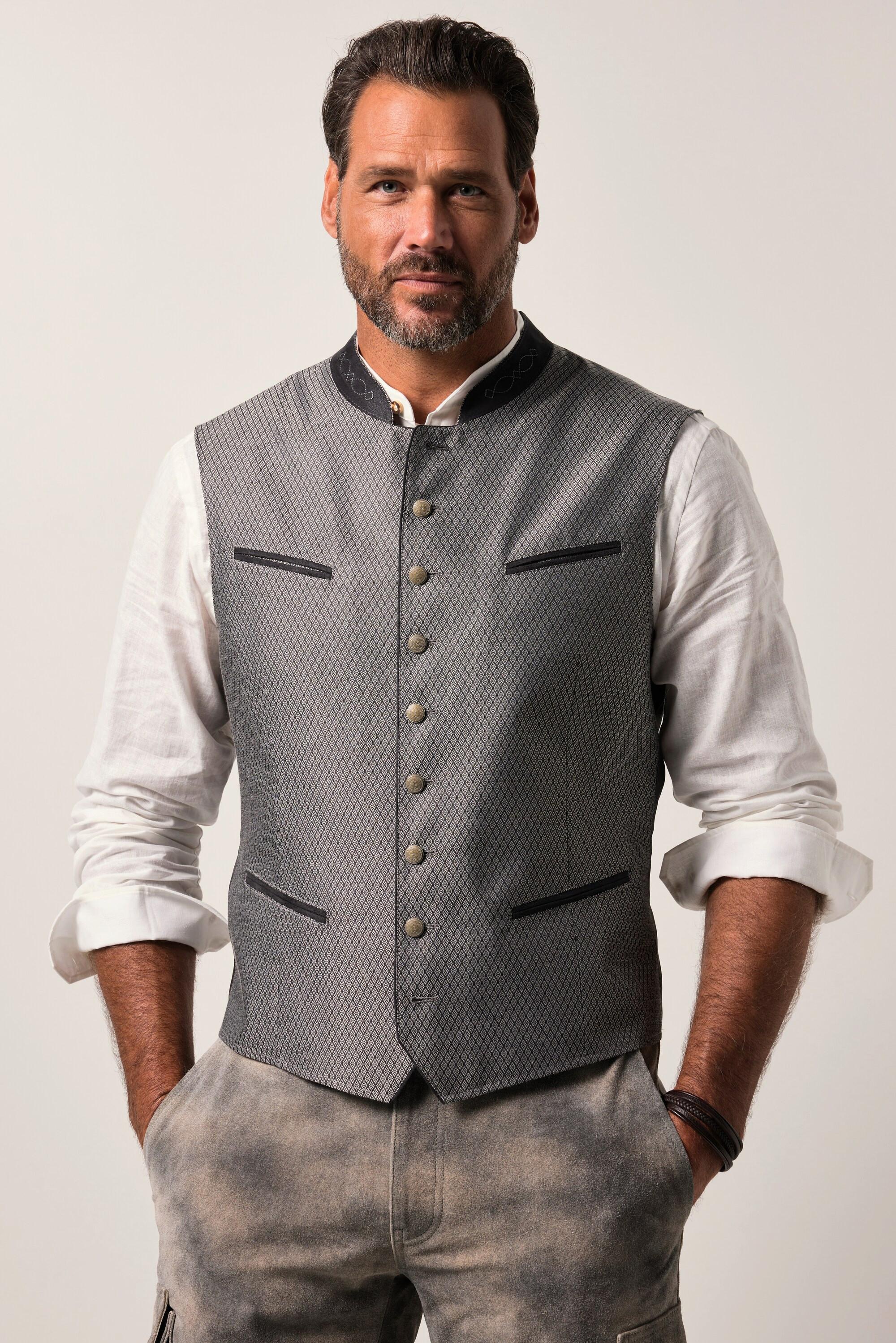 JP1880 Trachten Weste Stehkragen Stickerei  