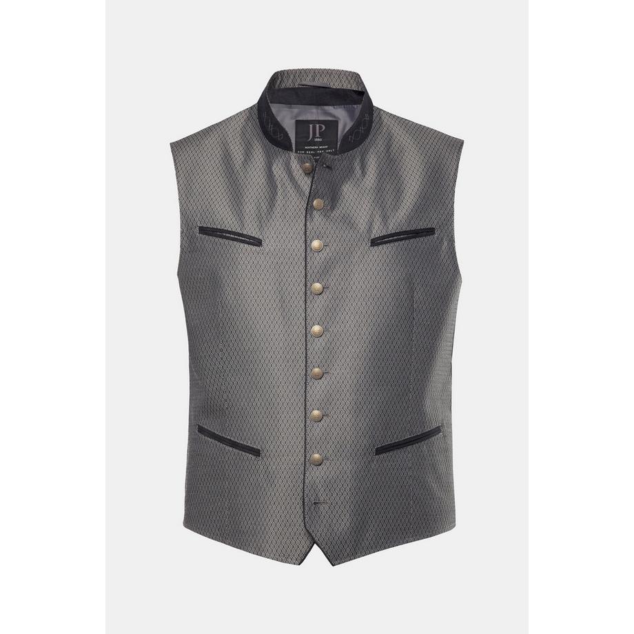 JP1880 Gilet Trachten Col Montant Broderie  