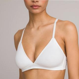 La Redoute Collections Cottone Unifarbener Triangel-BH  