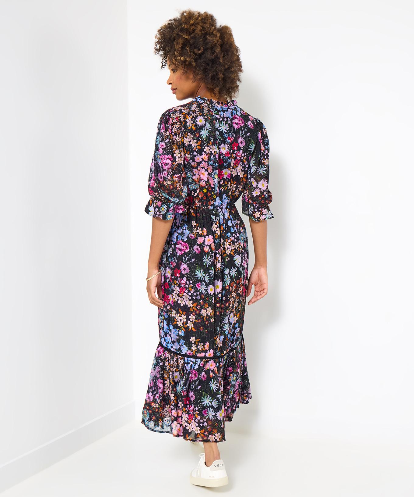 Joe Browns Abito Midi a Balze in Georgette Floreale  