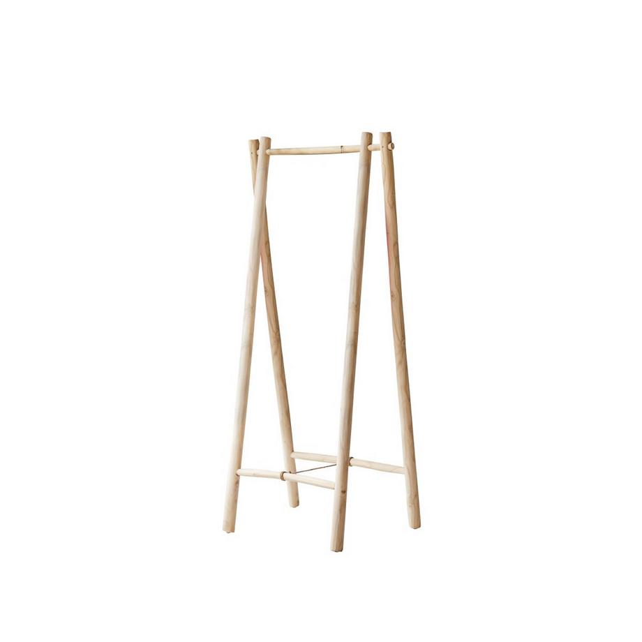 Tikamoon Appendiabiti semplice per bambini in teak massello Kilim  