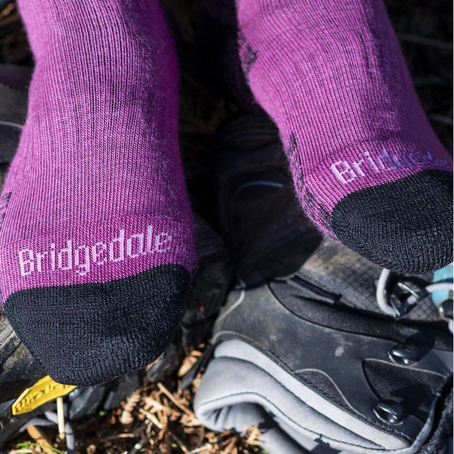 Bridgedale  1 Paio Calzini Donna Trekking Lana Merino Imbottiti Resistenti 