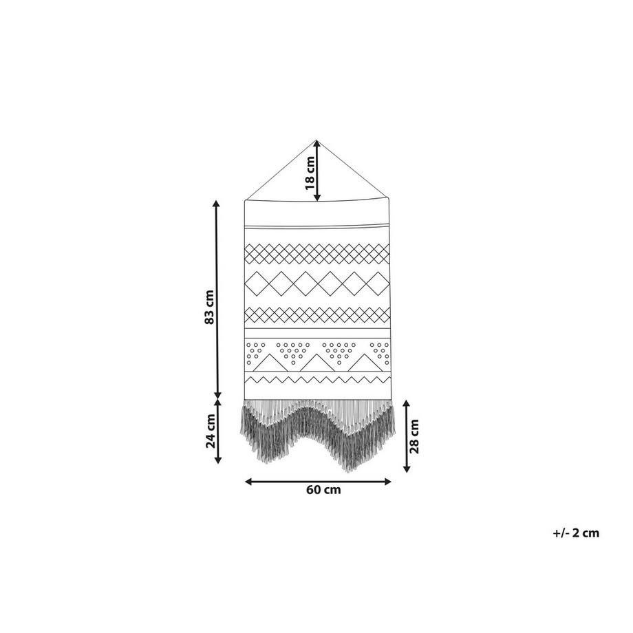 Beliani Suspension murale en tissu en Coton Boho BAZDAN  